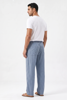 THE MARBELLA RELAXED TROUSERS - Blue, back view